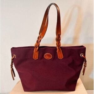 Dooney Bourke Large Nylon Tote Handbag with Leather Trim